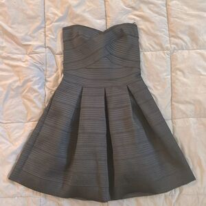 Beautiful Express Black Midi A-line Strapless Dress!!!❤️❤️❤️